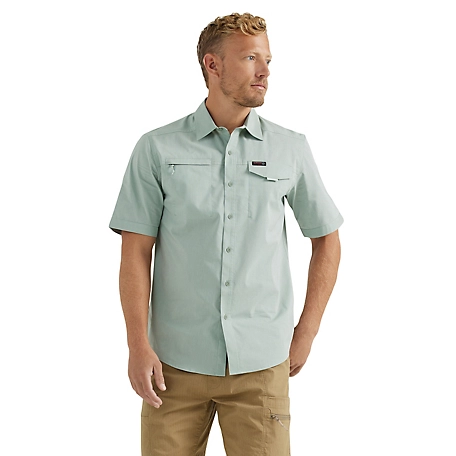 Wrangler ATG Men's Asymmetrical Zip Pocket Short Sleeve Shirt