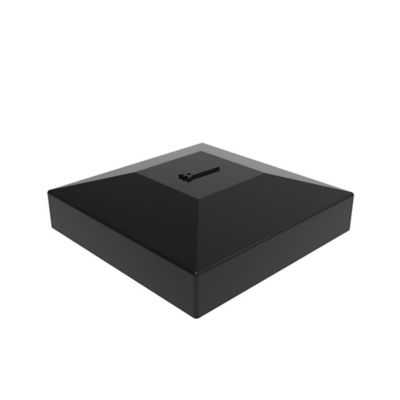 Fortress Building Products Athens 2.5 in. x 2.5 in. Gloss Black Aluminum Dome Cap