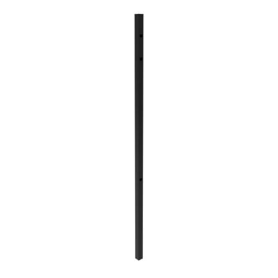 Fortress Building Products 7 ft. x 2 in. x 2 in. Athens Aluminum Pressed Spear Fence End Post, Gloss Black