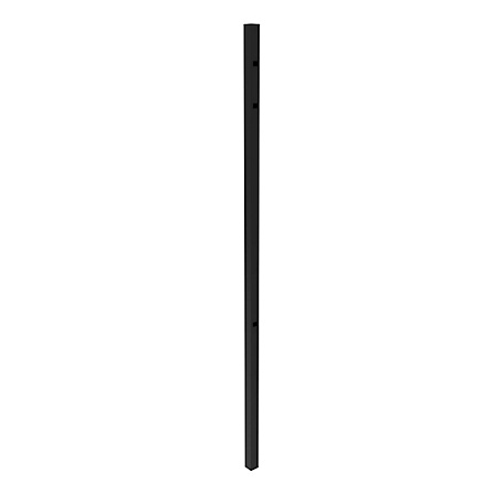 Fortress Building Products Athens 2 in. x 2 in. x 7 ft. Gloss Black Aluminum Pressed Spear Fence Gate Post