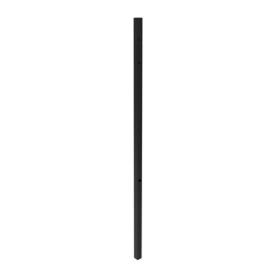 Fortress Building Products Athens 2 in. x 2 in. x 7 ft. Gloss Black Aluminum Pressed Spear Fence Line Post