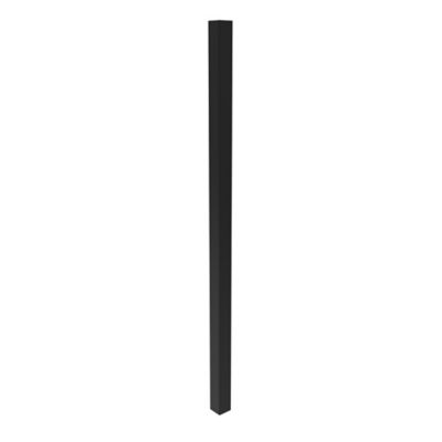 Fortress Building Products Estate 3 in. x 3 in. x 9 ft. Gloss Black Steel Post, 640092-B14