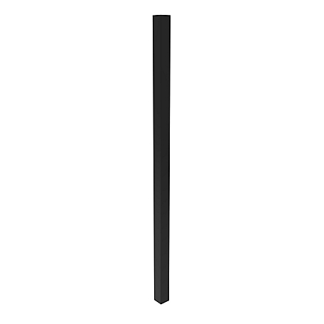 Fortress Building Products Estate 3 in. x 3 in. x 9 ft. Gloss Black Steel Post, 640092-B14