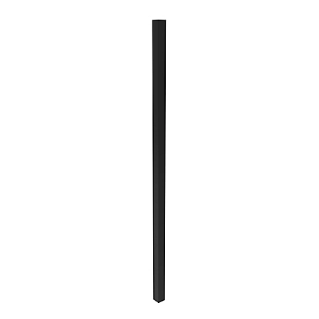 Fortress Building Products A2 2.5 x 2.5 x 6.5 ft. Gloss Black Aluminum Flat Top & Bottom Design End Post for Pool, 4237825063EP