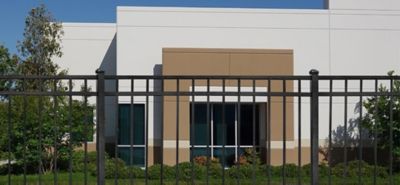 Image showing  A2 2.5 x 2.5 x 6.5ft. Gloss Black Aluminum Flat Top & Bottom Design End Post for Pool, 4237825063EP