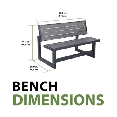 Image showing  55 in. Convertible Bench, Harbor Gray