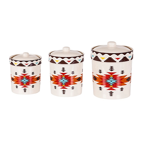 Paseo Road by HiEnd Accents Del Sol Aztec Canister Set, 3 Piece