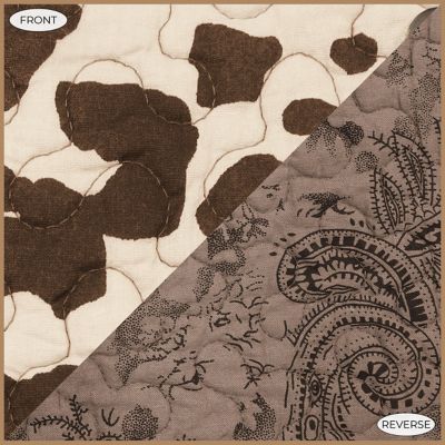 Image showing  Elsa Cowhide Reversible Quilt Set, 3 pc.