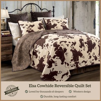 Image showing  Elsa Cowhide Reversible Quilt Set, 3 pc.