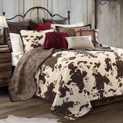 Paseo Road by HiEnd Accents Elsa Cowhide Reversible Quilt Set, 3 Piece