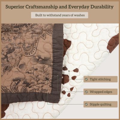 Image showing  Elsa Cowhide Reversible Quilt Set, 3 pc.