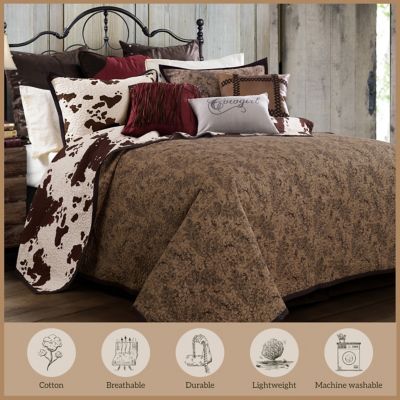 Image showing 5 th Paseo Road by HiEnd Accents Elsa Cowhide Reversible Quilt Set, 3 pc.