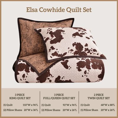 Image showing 6 th Paseo Road by HiEnd Accents Elsa Cowhide Reversible Quilt Set, 3 pc.