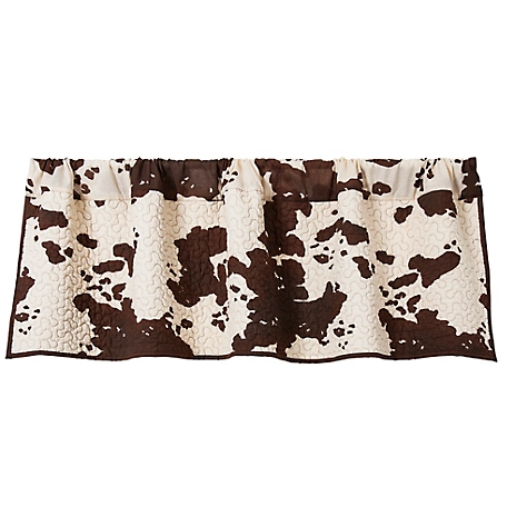 Paseo Road by HiEnd Accents Elsa Cowhide Reversible Quilted Valance, 18 in. x 56 in., 1 Piece