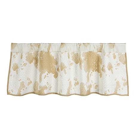 Paseo Road by HiEnd Accents Elsa Cowhide Reversible Quilted Valance, 18 in. x 56 in., 1 Piece