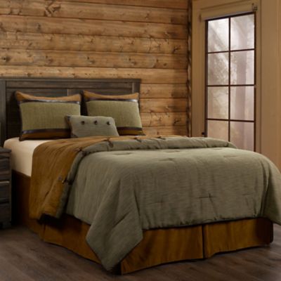 Image showing  Highland Lodge Olive Brown Comforter Set, 4 pc. or 5 pc. Rustic Cabin Lodge Bedding