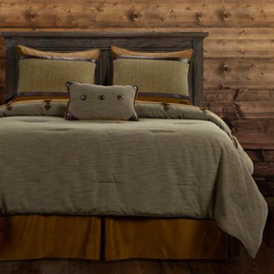 Image showing  Highland Lodge Olive Brown Comforter Set, 4 pc. or 5 pc. Rustic Cabin Lodge Bedding