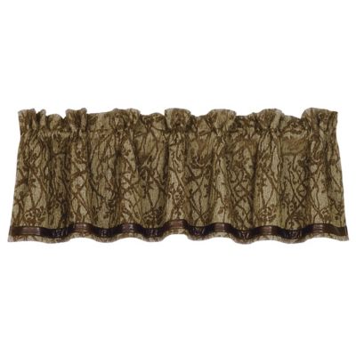 Paseo Road by HiEnd Accents Highland Lodge Tan & Brown Branches Motif Valance, 18 in. x 84 in., 1 Piece