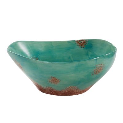 Paseo Road by HiEnd Accents Patina Turquoise Ceramic Serving Bowl, 1 Piece