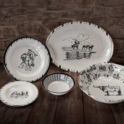 Paseo Road by HiEnd Accents Ranch Life Melamine Dinnerware Set, 14PC