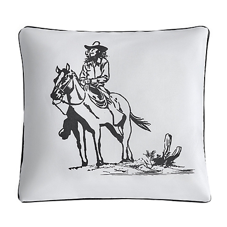 Paseo Road by HiEnd Accents Ranch Life Indoor/Outdoor Pillow, 20 in. x 20 in., Cowgirl, 1 Piece
