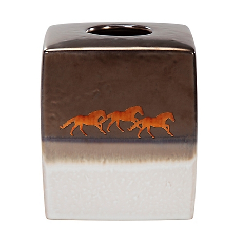 Paseo Road by HiEnd Accents Running Remuda Ceramic Tissue Box Cover, 1 Piece