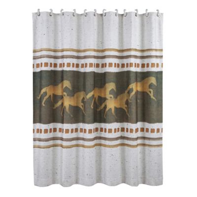 Paseo Road by HiEnd Accents Running Remuda Shower Curtain, 72 in. x 72 in., 1 Piece