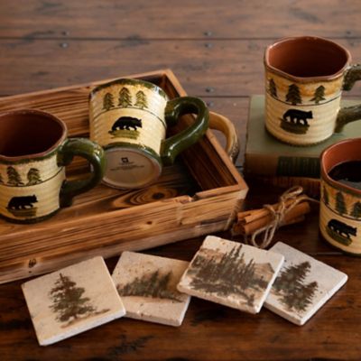 Image showing  Rustic Animal Mug Set, 4 Piece