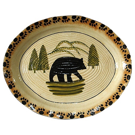 Paseo Road by HiEnd Accents Rustic Bear Ceramic Serving Platter, 1 Piece