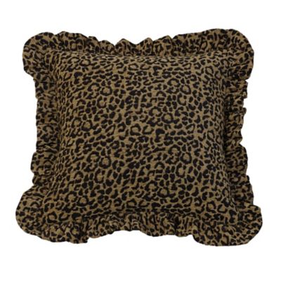 Paseo Road by HiEnd Accents San Angelo Leopard Print Chenille Throw Pillow, 18 in. x 18 in., 1 Piece