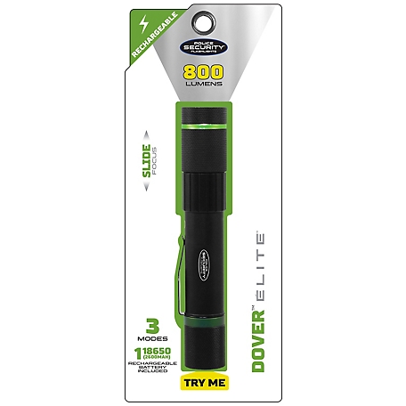 Police Security Flashlights Dover 800 Lumen Rechargeable Flashlight, 98295