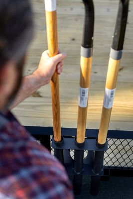 Image showing  30 lb. Capacity 3-Slot Steel Trailer Tool Rack
