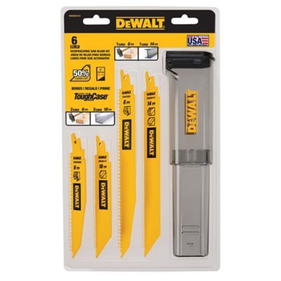 DeWALT 6 in. and 9 in. Reciprocating Blade Kit with Case, 6-Pack