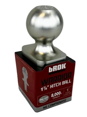 bROK WARRIOR Hitch Ball Zinc 1-7/8x1x2 in. 8000LB Capacity WARRIOR