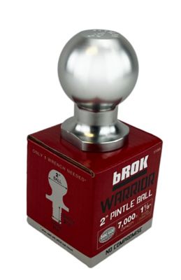 bROK WARRIOR Hitch Ball Pintle WARRIOR 2 in. x 1/8 in. Shank Diameter 7,000 LB Capacity