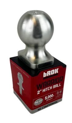 bROK WARRIOR Hitch Ball Zinc 2x3/4x2 in. 5000LB Capacity WARRIOR