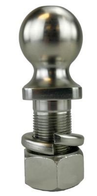 Image showing  2 in. x 1-1/4 in. x 2-3/4 in. WARRIOR Hitch Ball, Zinc, 10,000 lb. Capacity