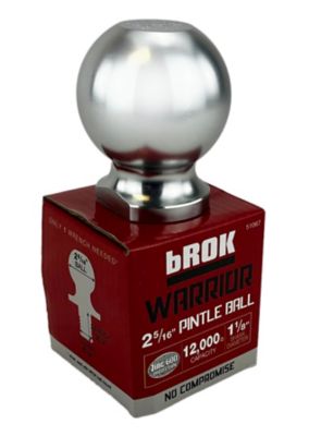 bROK WARRIOR Hitch Ball WARRIOR Pintle Zinc 2-5/16 in. x1-1/8 in. 12,000LB Capacity