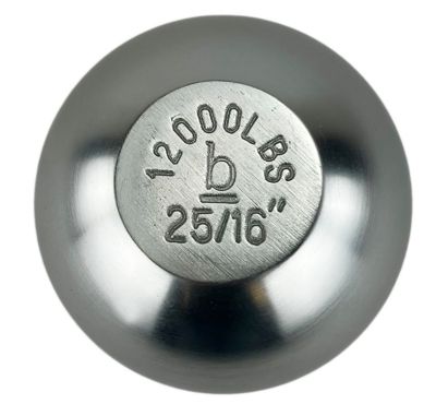 Image showing  2-5/16 in. WARRIOR Pintle Hitch Ball, Zinc, 2-5/16 in. x 1-1/8 in. 12,000 lb. Capacity