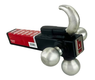 Image showing  2 in. Receiver Warrior Tri-Ball Mount with Solid Shank and Hook, 3,000 lb., 10,000 lb. and 15,000 lb. Capacity