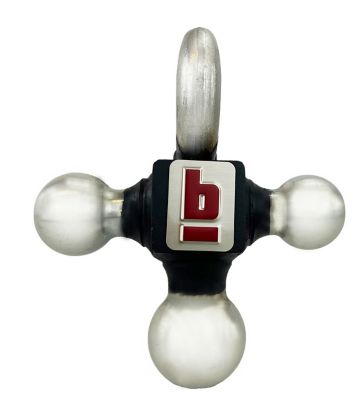 Image showing 5 th bROK WARRIOR 2 in. Receiver Warrior Tri-Ball Mount with Solid Shank and Hook, 3,000 lb., 10,000 lb. and 15,000 lb. Capacity