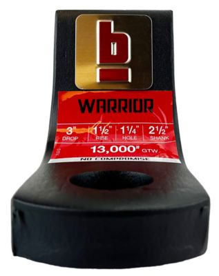 Image showing  2-1/2 in. Receiver Warrior Ball Mount, 3 in. Drop, 13,000 lb. Capacity