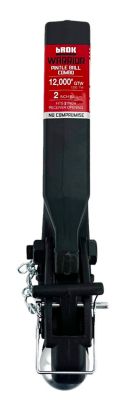 Image showing  2 in. Receiver Warrior Pintle Hook Combo with 2 in. Ball and Solid Shank, 12,000 lb. Capacity