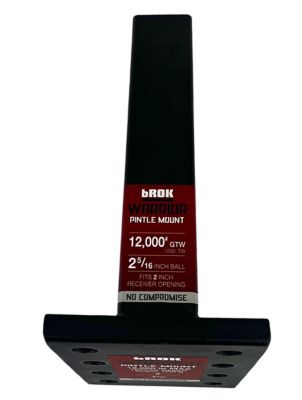 Image showing  2 in. Receiver Warrior Pintle Mount with 7-5/8 in. Plate, 4 in. Drop, 12,000 lb. Capacity