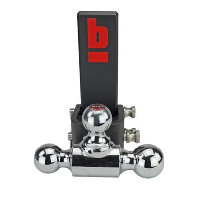 Image showing  2 in. Receiver Warrior Rotating Tri-Ball Hitch Mount, 5 in. Drop, 10,000 lb. Capacity