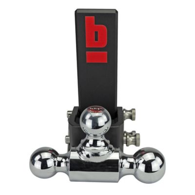 Image showing  2 in. Receiver Warrior Rotating Tri-Ball Hitch Mount, 7 in. Drop, 10,000 lb. Capacity
