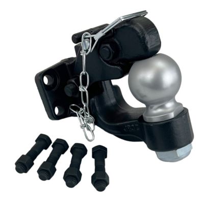 bROK WARRIOR 16,000 lb. Capacity Warrior Bolt-On Pintle and Ball Combo, 2 in. Hitch Ball