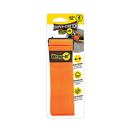 Wrap-It Super-Stretch 12 In. 4 Pk Orange, 704-12OR
