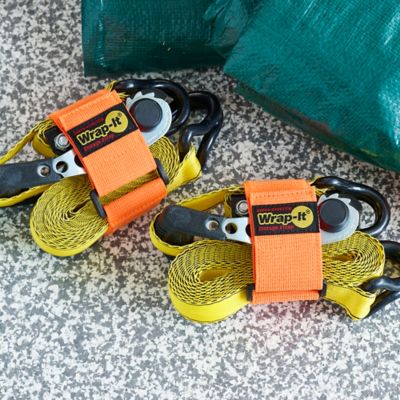 Image showing  12 in. Super-Stretch, Orange, 4-Pack