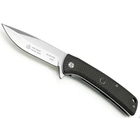 Puma SGB Mach1 Fast Action Folding Knife with Ceramic Ball Bearing and Black Carbon Fiber 6514010CB Knives